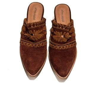 Jeffrey Campbell Billy Suede Western Boho Mule